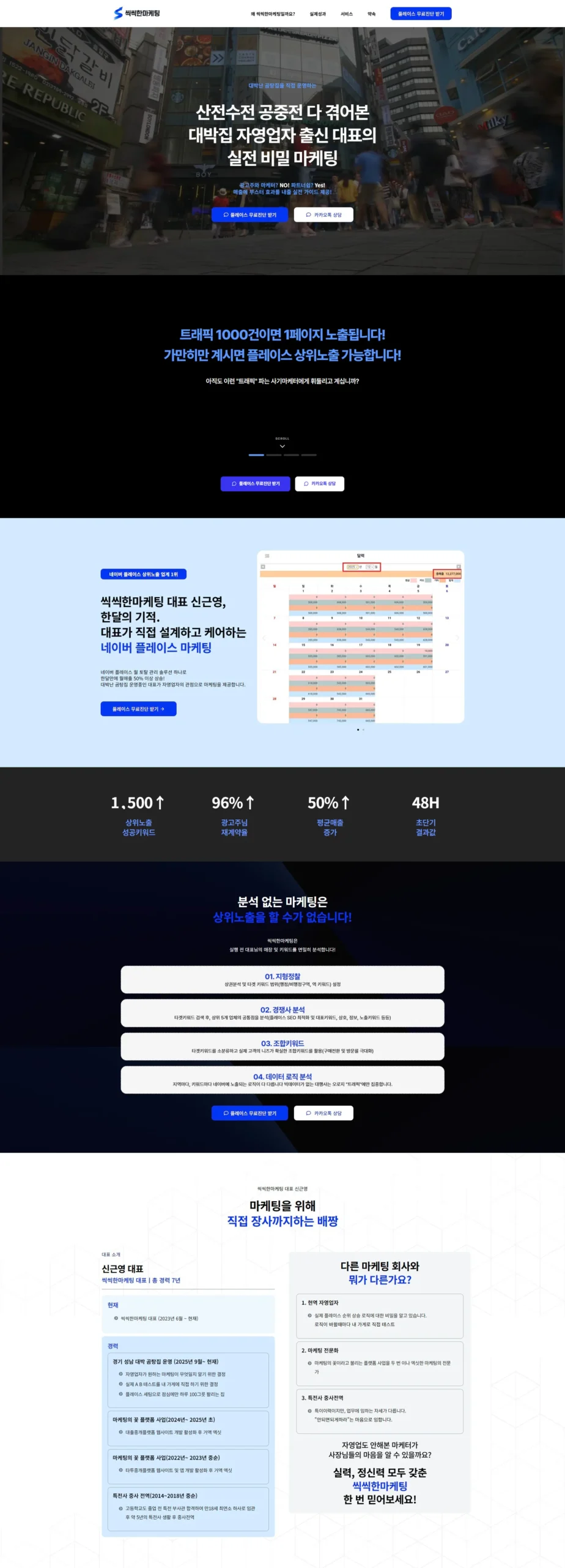 마케팅회사 홈페이지 main1